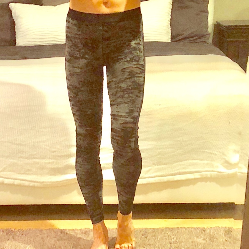 EVLEO Distressed Black/Grey Leggings Never Worn!